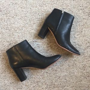 Black leather Loeffler Randall booties
